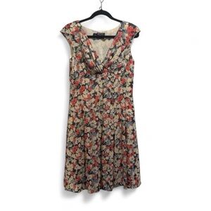 American Living Floral Dress - Red, White, Black
